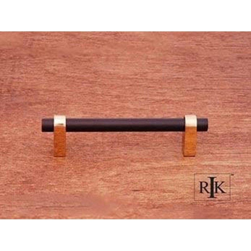 Plain Rod Pull 3 1/2 – Oil Rubbed Bronze & Brass