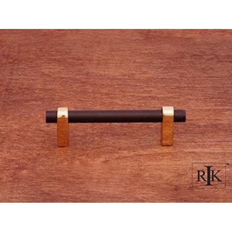 Plain Rod Pull 3 – Oil Rubbed Bronze & Brass