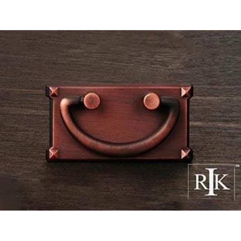 Rectangular Plated Bail Pull  3 3/4 (95mm) – Distressed Copper
