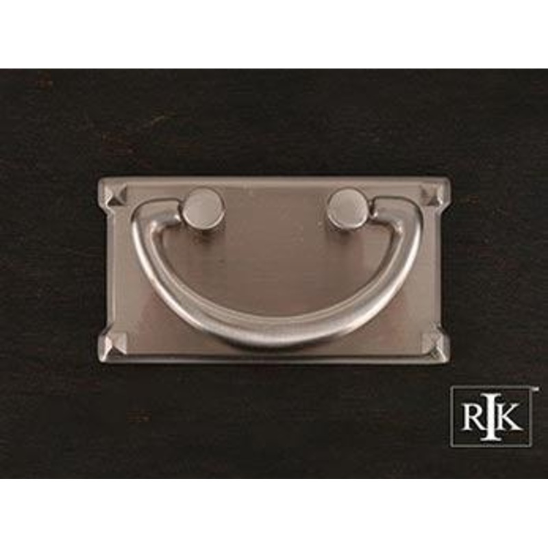 Rectangular Plated Bail Pull  3 3/4 (95mm) – Pewter