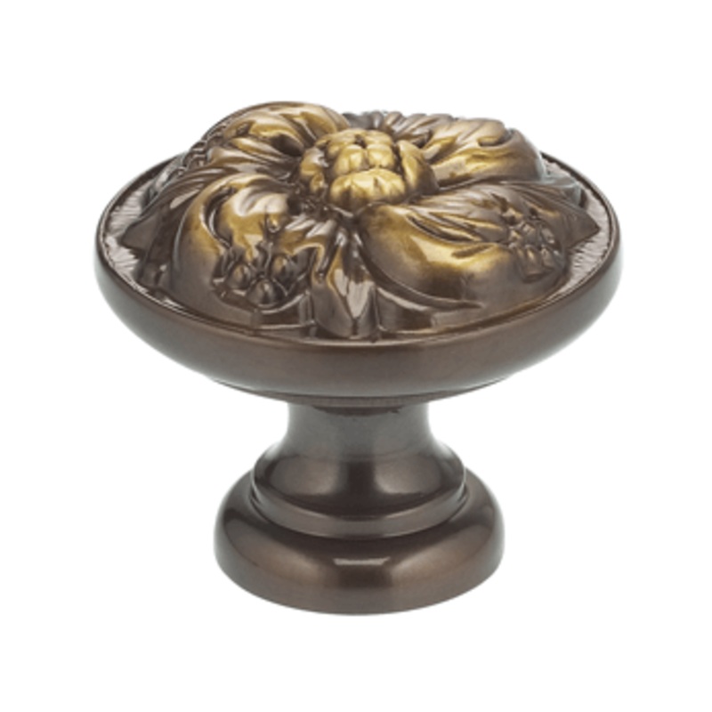 1-5/8 Diameter Omnia Ornate Flower Cabinet Knob