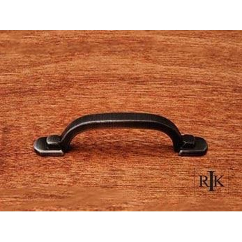 Two Step Foot Rectangular Pull 3 – Distressed Nickel