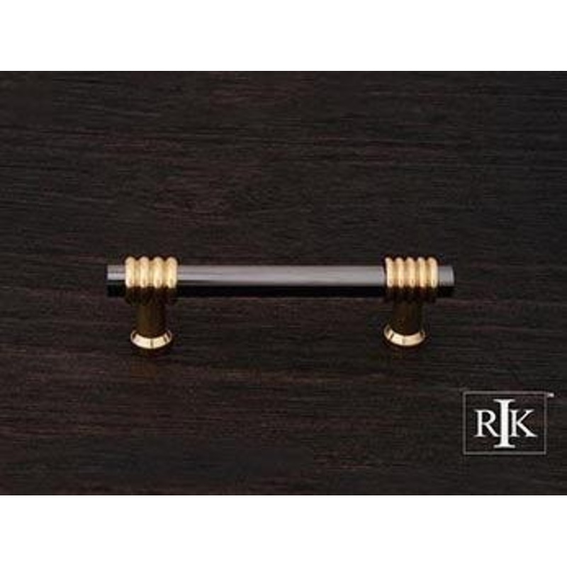 Two Tone Swirl Pull 3 1/2 – Black Nickel & Brass