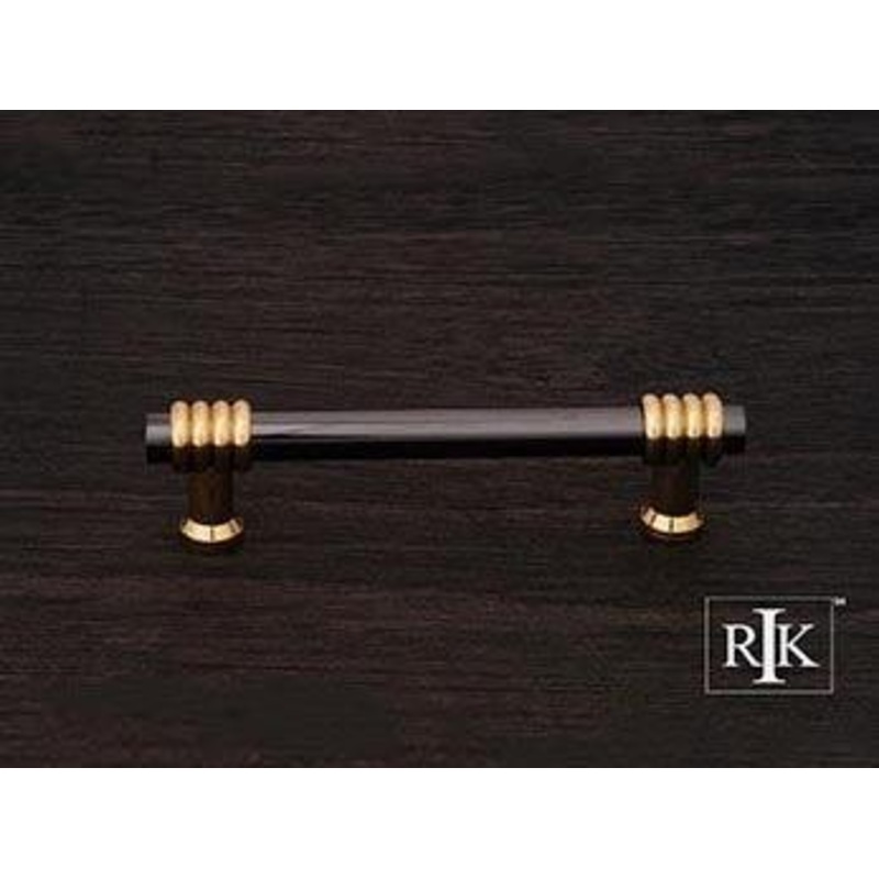 Two Tone Swirl Pull 3 – Black Nickel & Brass