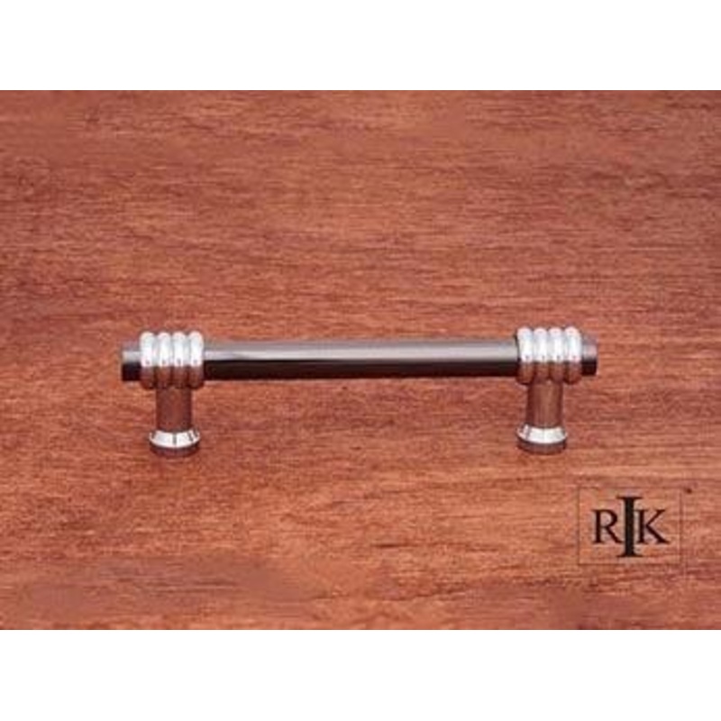 Two Tone Swirl Pull 3 – Black Nickel & Chrome