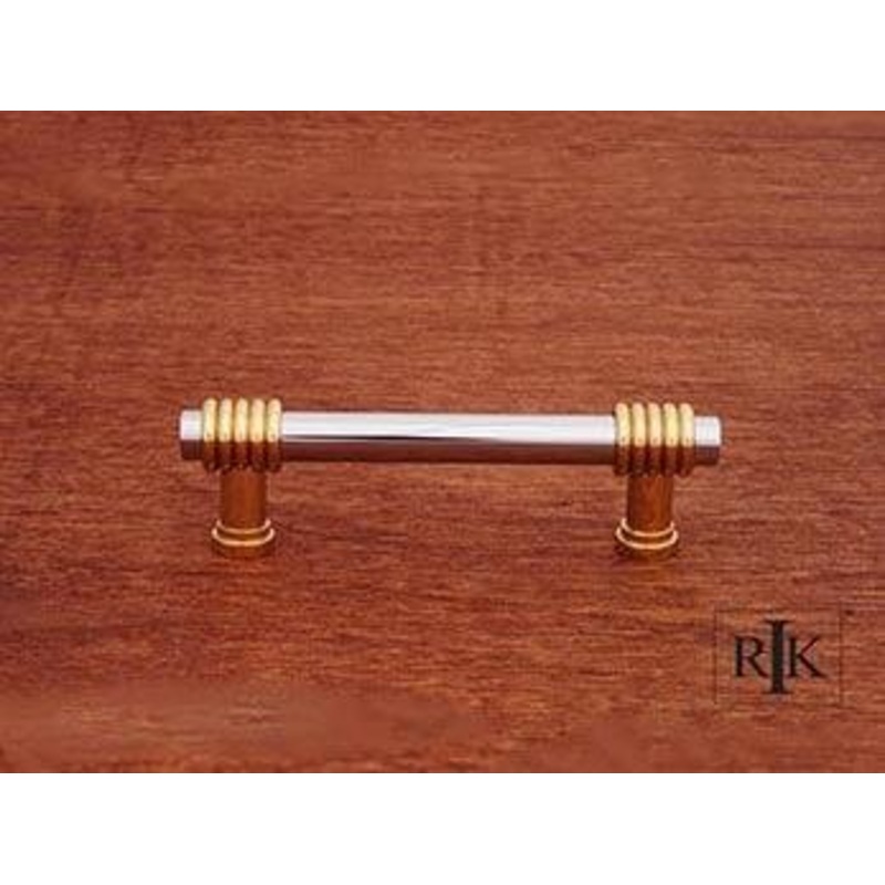 Two Tone Swirl Pull 3 – Chrome & Brass