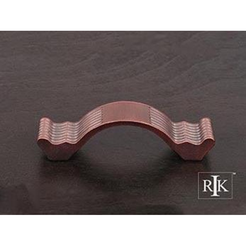 Wavy Contoured Pull with Lines 3 – Distressed Copper