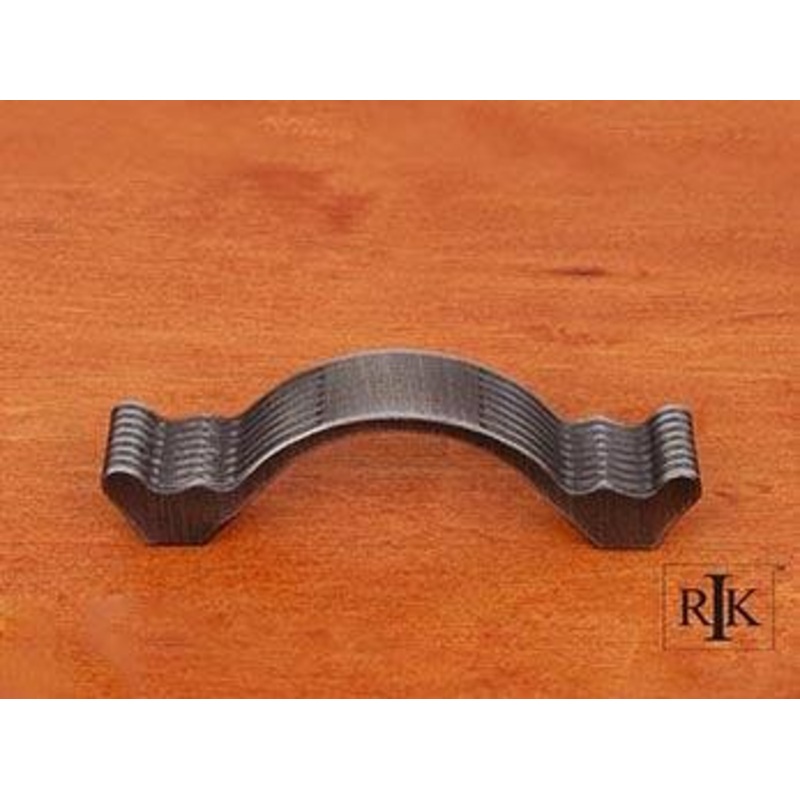 Wavy Contoured Pull with Lines 3 – Distressed Nickel