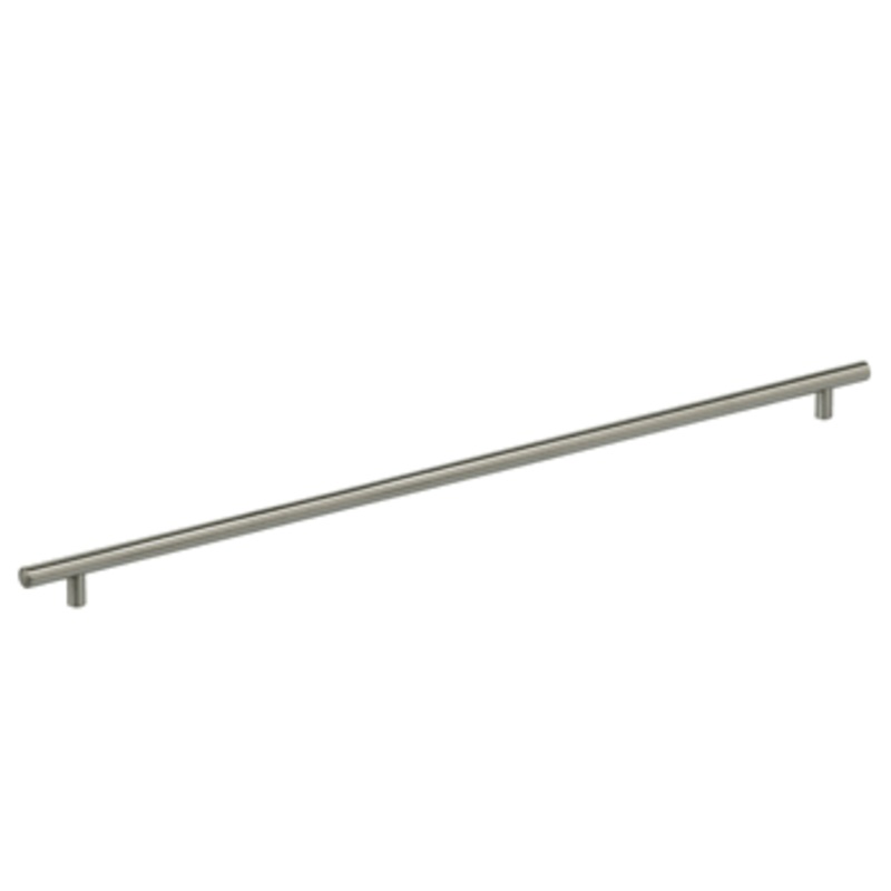 25-3/16 C.C. Omnia Plain Steel Cabinet Pull Satin Stainless Steel