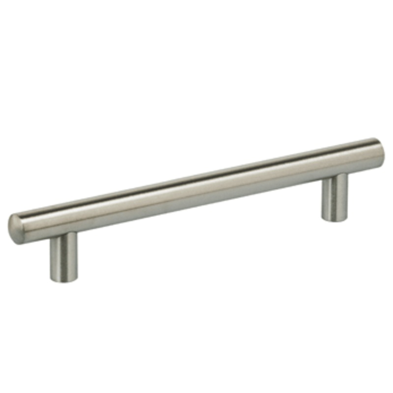 5 Center-to-Center Omnia Plain Steel Cabinet Pull Satin Stainless Steel