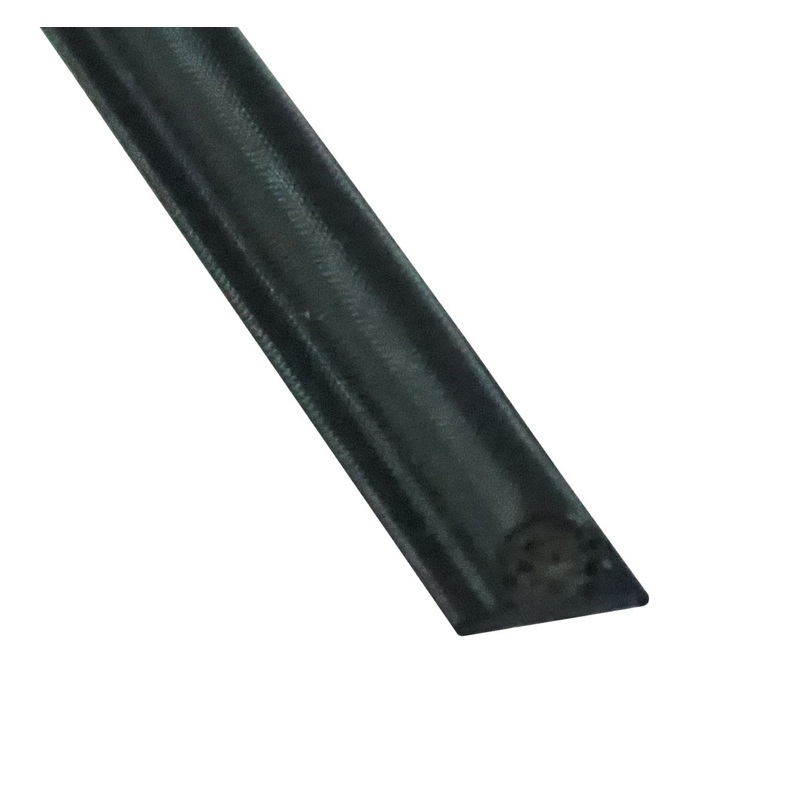 WRS .190 x .141 Black Bulb Seal Weather Stripping – 24 Ft Roll