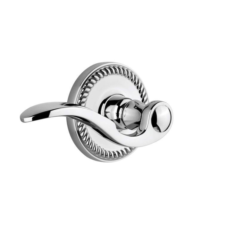 Newport Rosette with Bellagio Lever in Bright Chrome