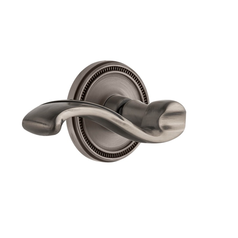 Soleil Rosette with Portofino Lever in Antique Pewter