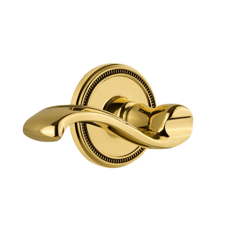 Soleil Rosette with Portofino Lever in Lifetime Brass