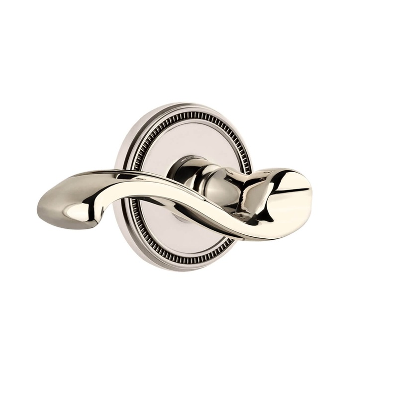 Soleil Rosette with Portofino Lever in Polished Nickel