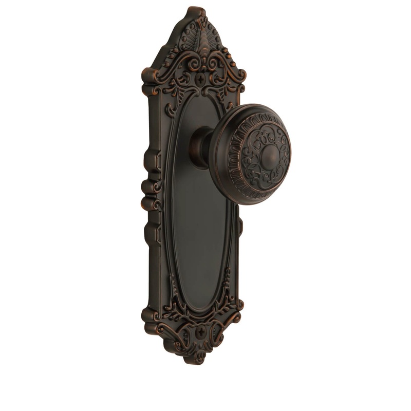 Grande Victorian Long Plate with Windsor Knob in Timeless Bronze