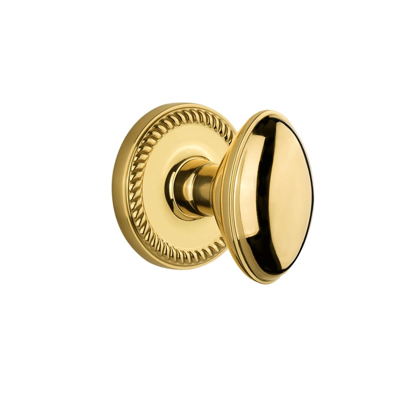 Newport Rosette with Eden Prairie Knob in Lifetime Brass U9569648292