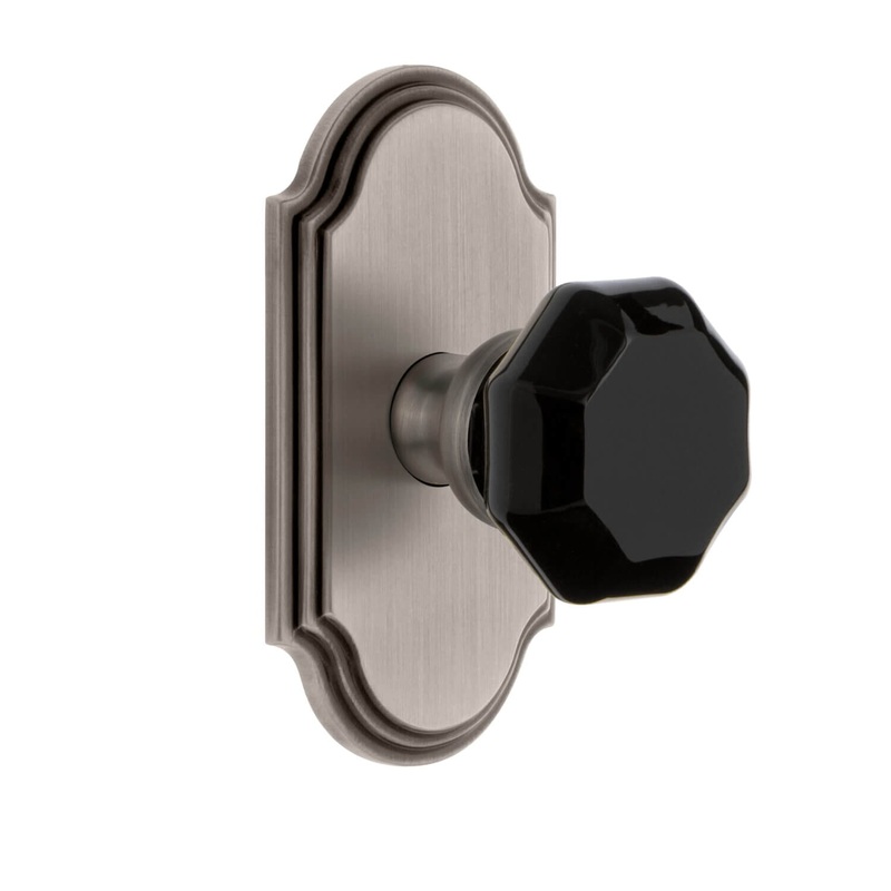 Arc Short Plate with Lyon Knob in Antique Pewter