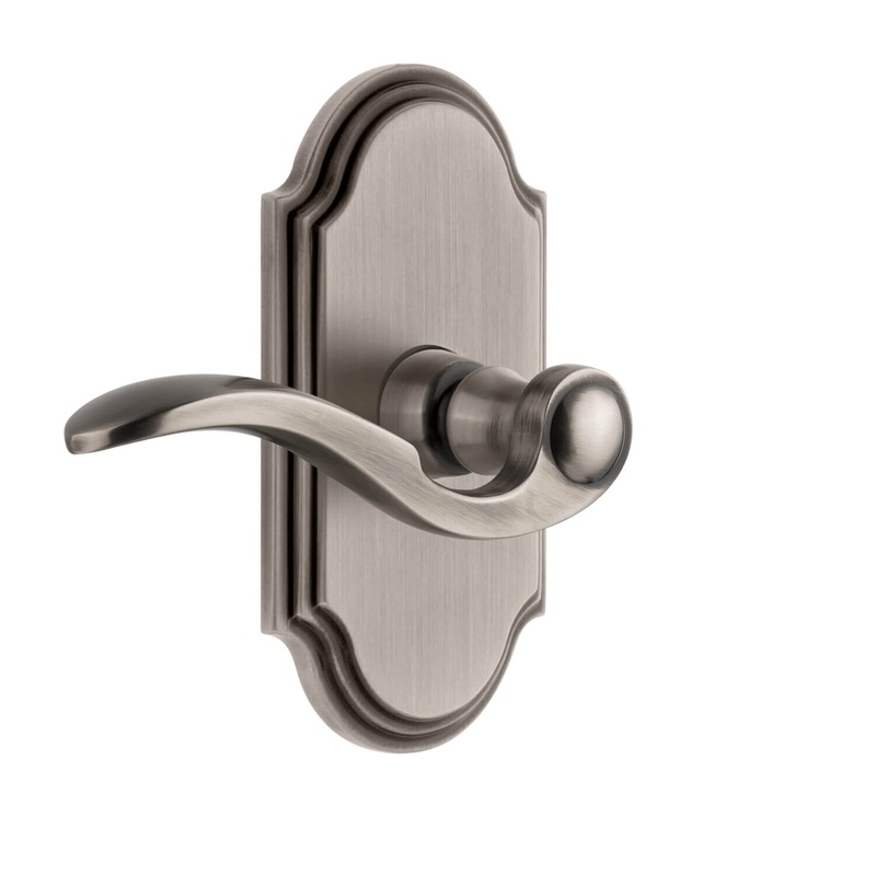 Arc Short Plate with Bellagio Lever in Antique Pewter