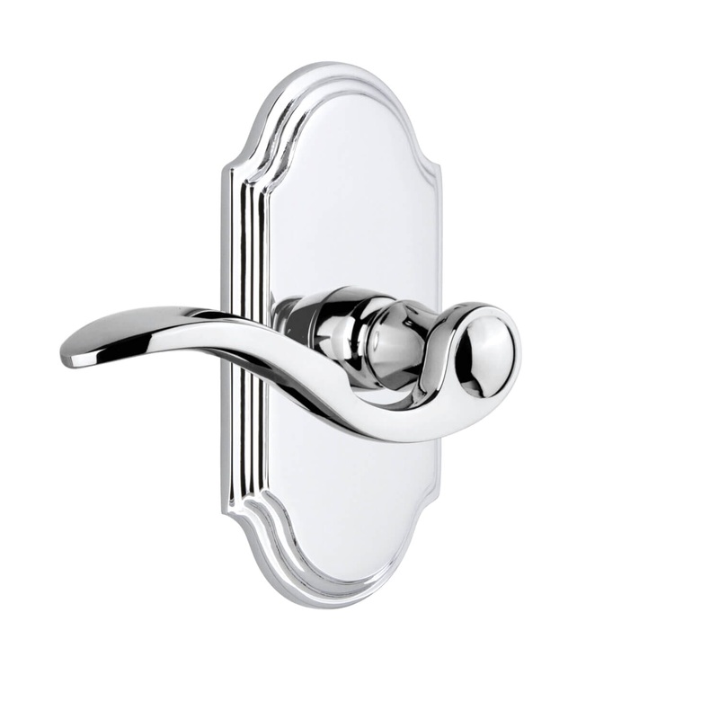 Arc Short Plate with Bellagio Lever in Bright Chrome