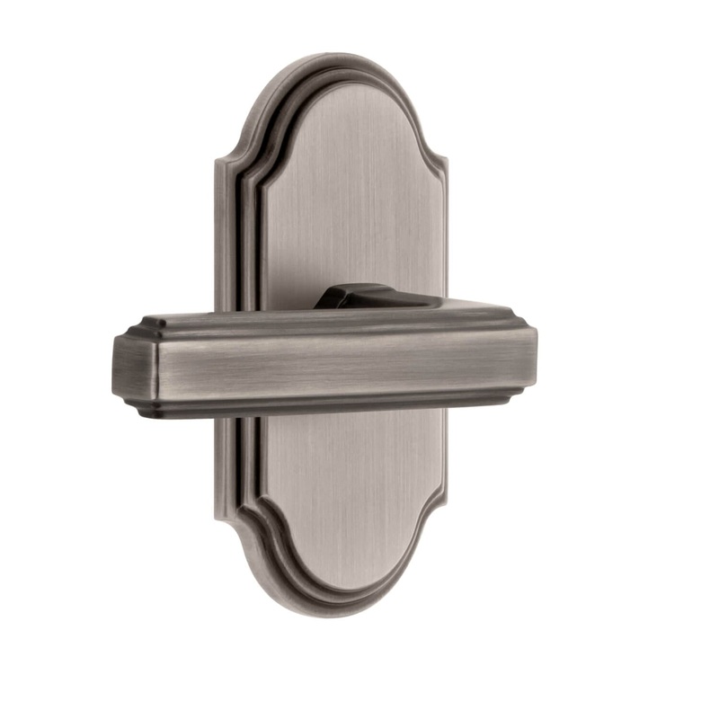 Arc Short Plate with Carr Lever in Antique Pewter