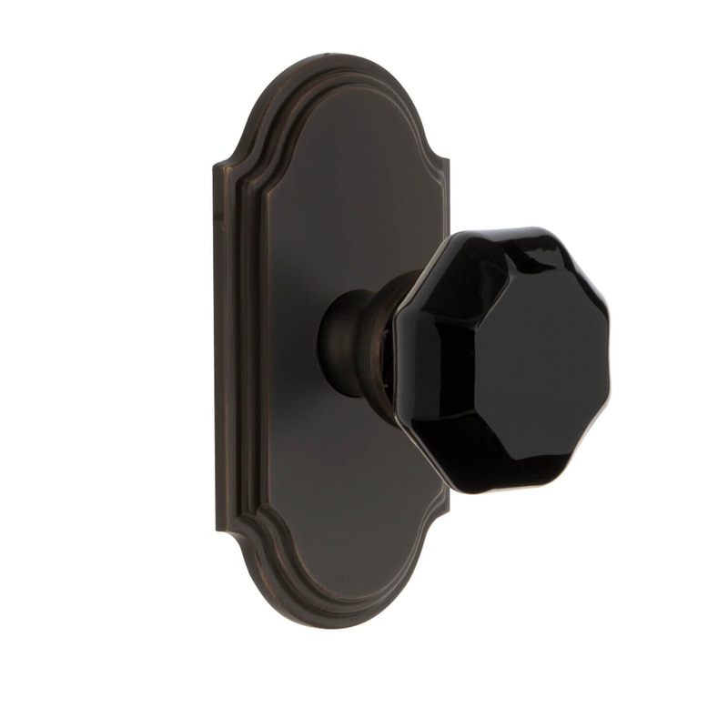 Arc Short Plate with Lyon Knob in Timeless Bronze