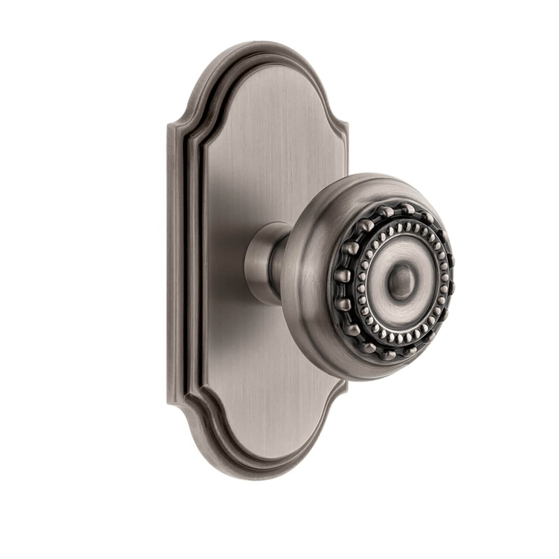Arc Short Plate with Parthenon Knob in Antique Pewter