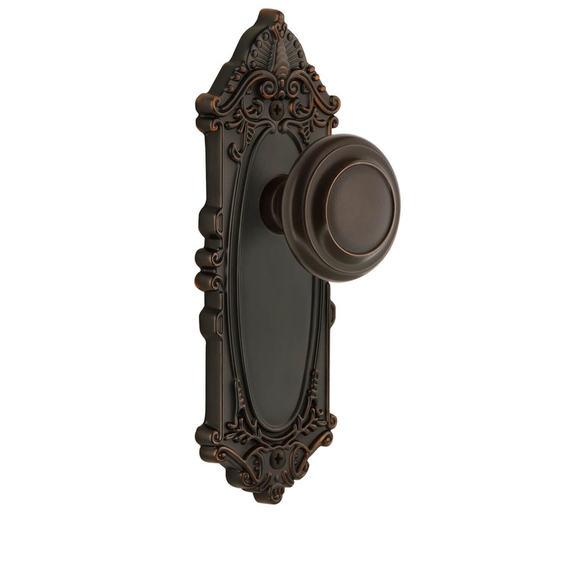 Grande Victorian Long Plate with Circulaire Knob in Timeless Bronze