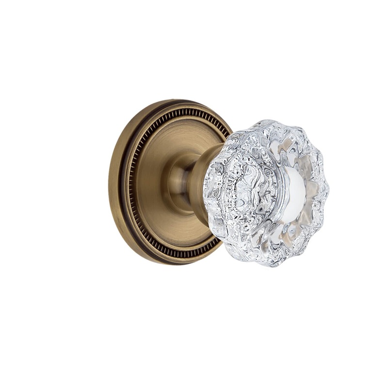 Soleil Rosette with Versailles Crystal Knob in Vintage Bras