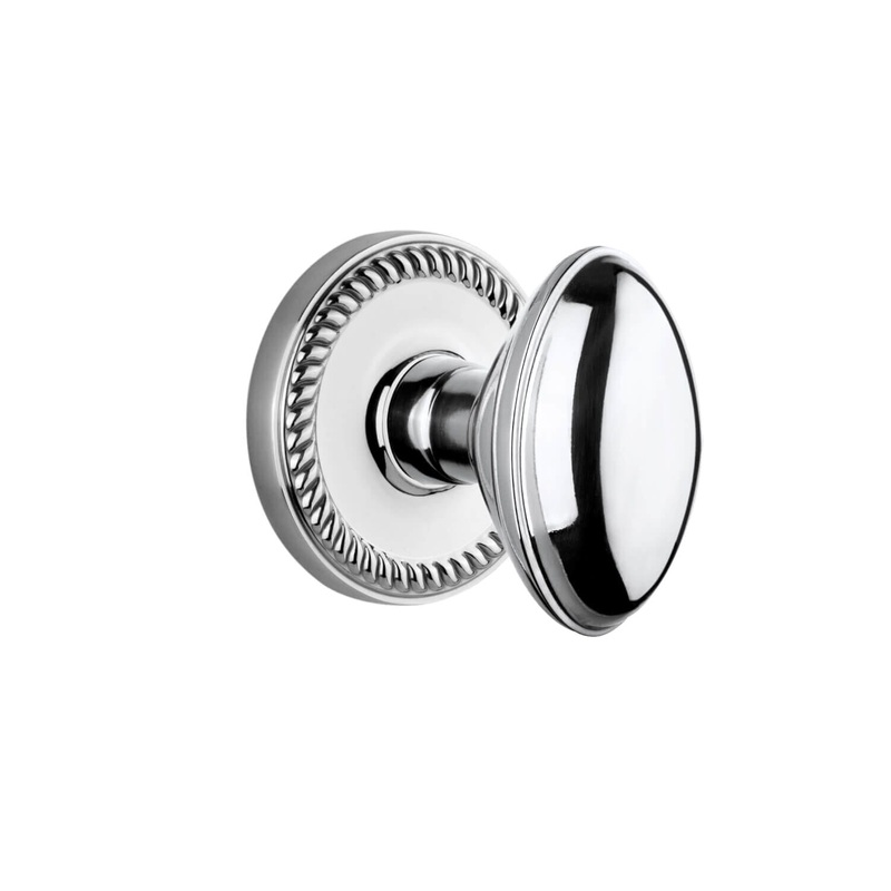 Newport Rosette with Eden Prairie Knob in Bright Chrome