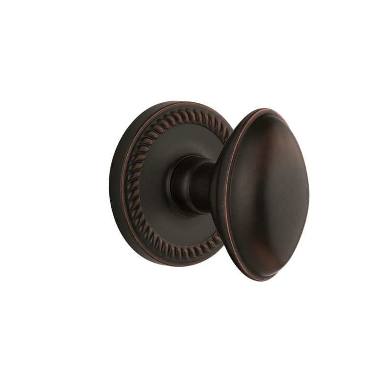 Newport Rosette with Eden Prairie Knob in Timeless Bronze
