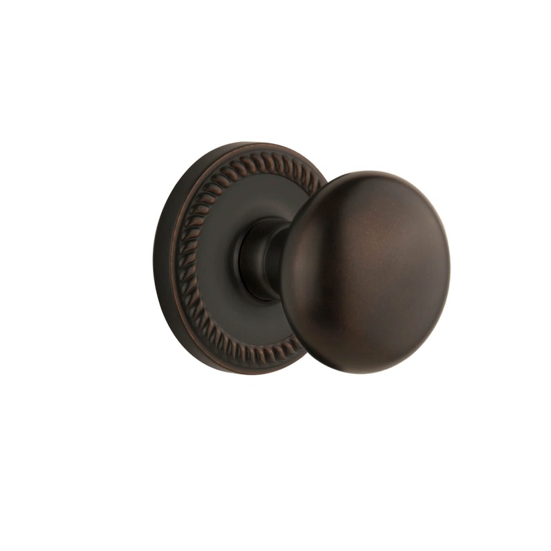 Newport Rosette with Fifth Avenue Knob in Timeless Bronze