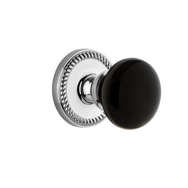 Newport Rosette with Coventry Knob in Bright Chrome