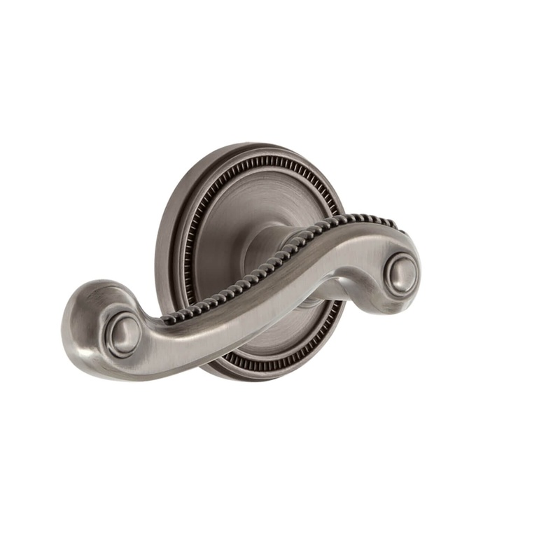 Soleil Rosette with Newport Lever in Antique Pewter