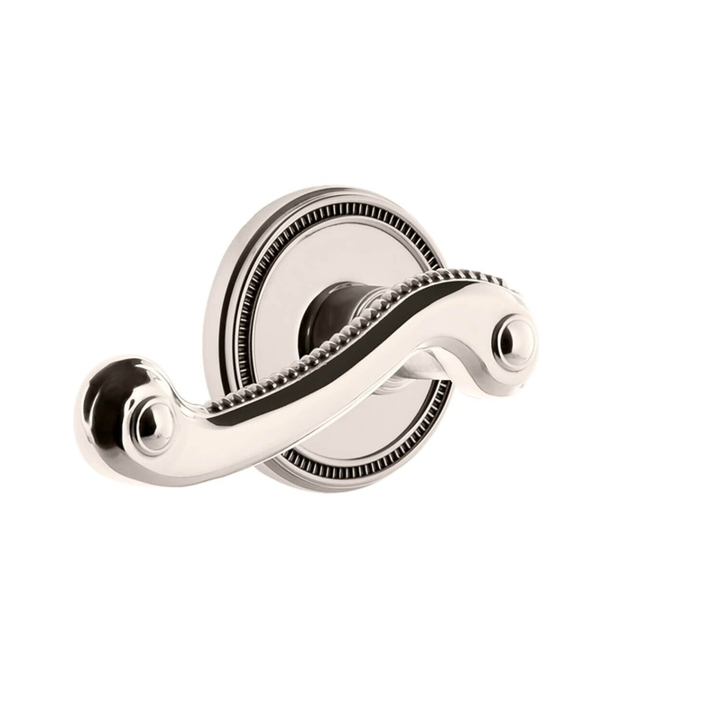 Soleil Rosette with Newport Lever in Polished Nickel