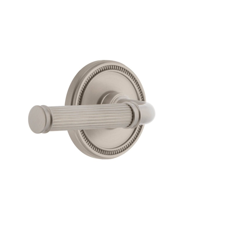 Soleil Rosette with Soleil Lever in Satin Nickel