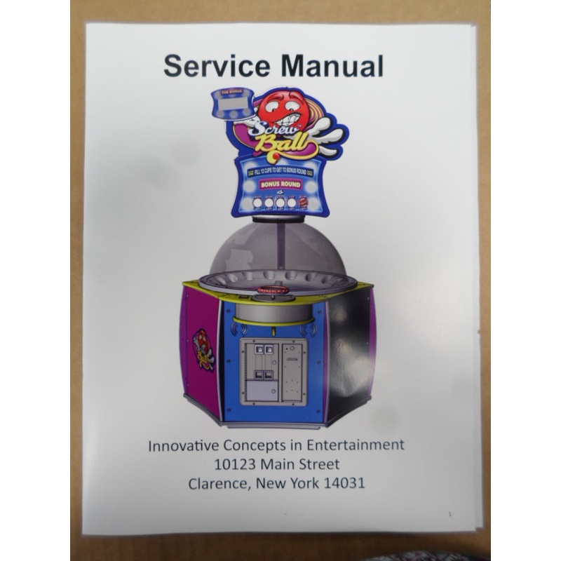 SERVICE MANUAL (SCREWBALL/SPINORAMA) [KN9001]