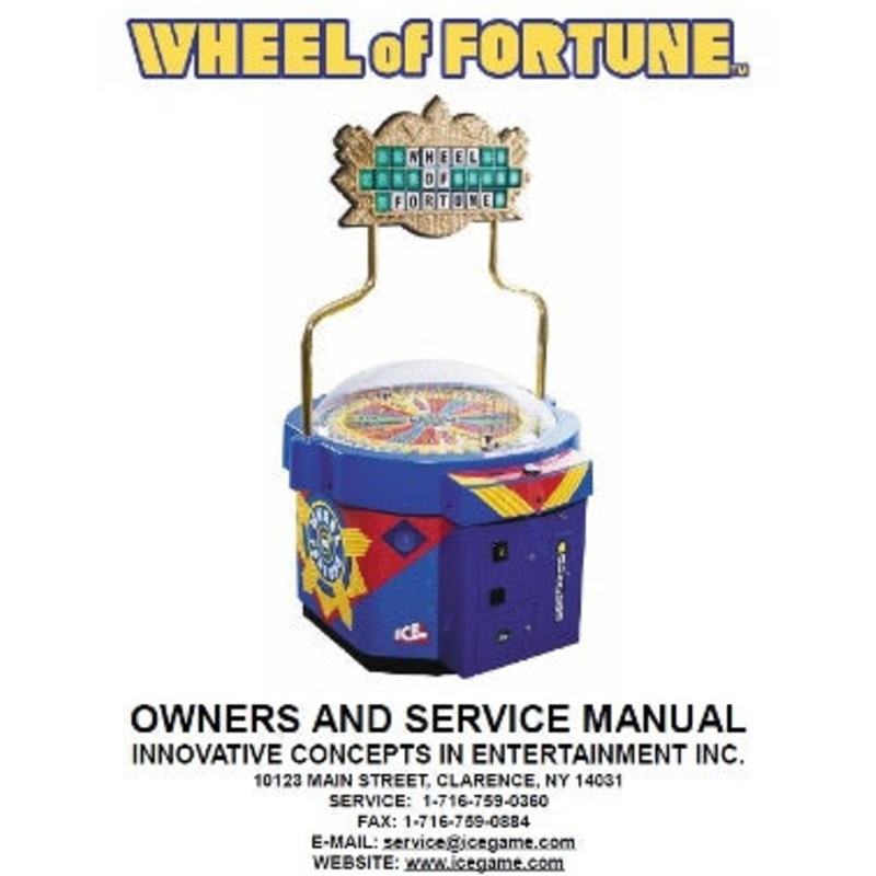 SERVICE MANUAL (WHEEL OF FORTUNE) [WF9001]