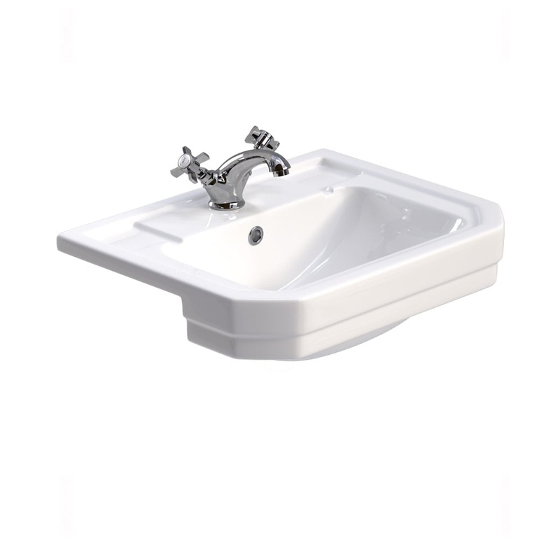 WESTBURY 1 Tap Hole Semi Recessed Wash Basin