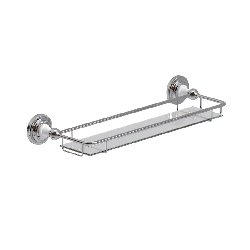 WESTBURY Traditional Glass Shelf Chrome